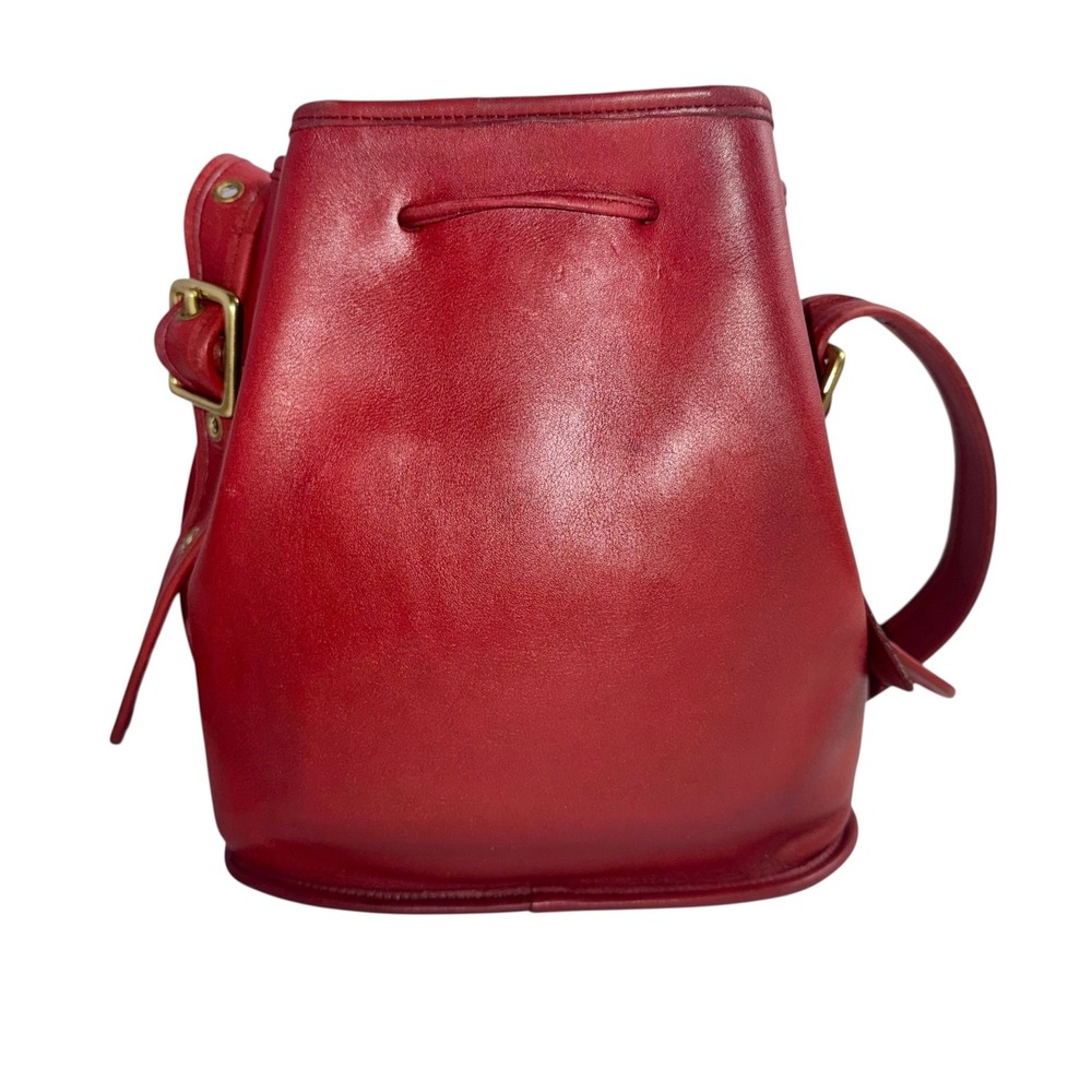 Coach 9952 Bucket Bag Women Red Vintage Leather Drawstring USA Made - Picture 2 of 14